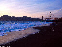Baker Beach sunset, Golden Gate Bridge
